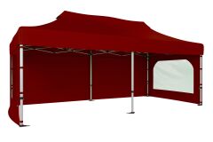 CLK 3x6 Katlanabilir Tente Gazebo Portatif Çadır 30 mm 3 Yan Duvarlı 2 Pencereli