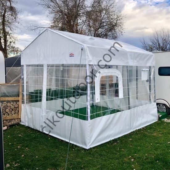 CLK 3x3 Metre Kamelya Bahçe Tentesi Kamp Karavan Kış Bahçesi Branda