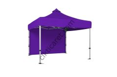 CLK 5x5 52mm Kalın Alüminyum Katlanabilir Tente Gazebo Çadır 1 Kenar Kapalı Mor
