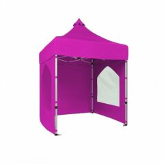 CLK 2,5x2,5 52mm Kalın Alüminyum Katlanabilir Tente Gazebo Çadır 2 Yan Camlı Kapalı