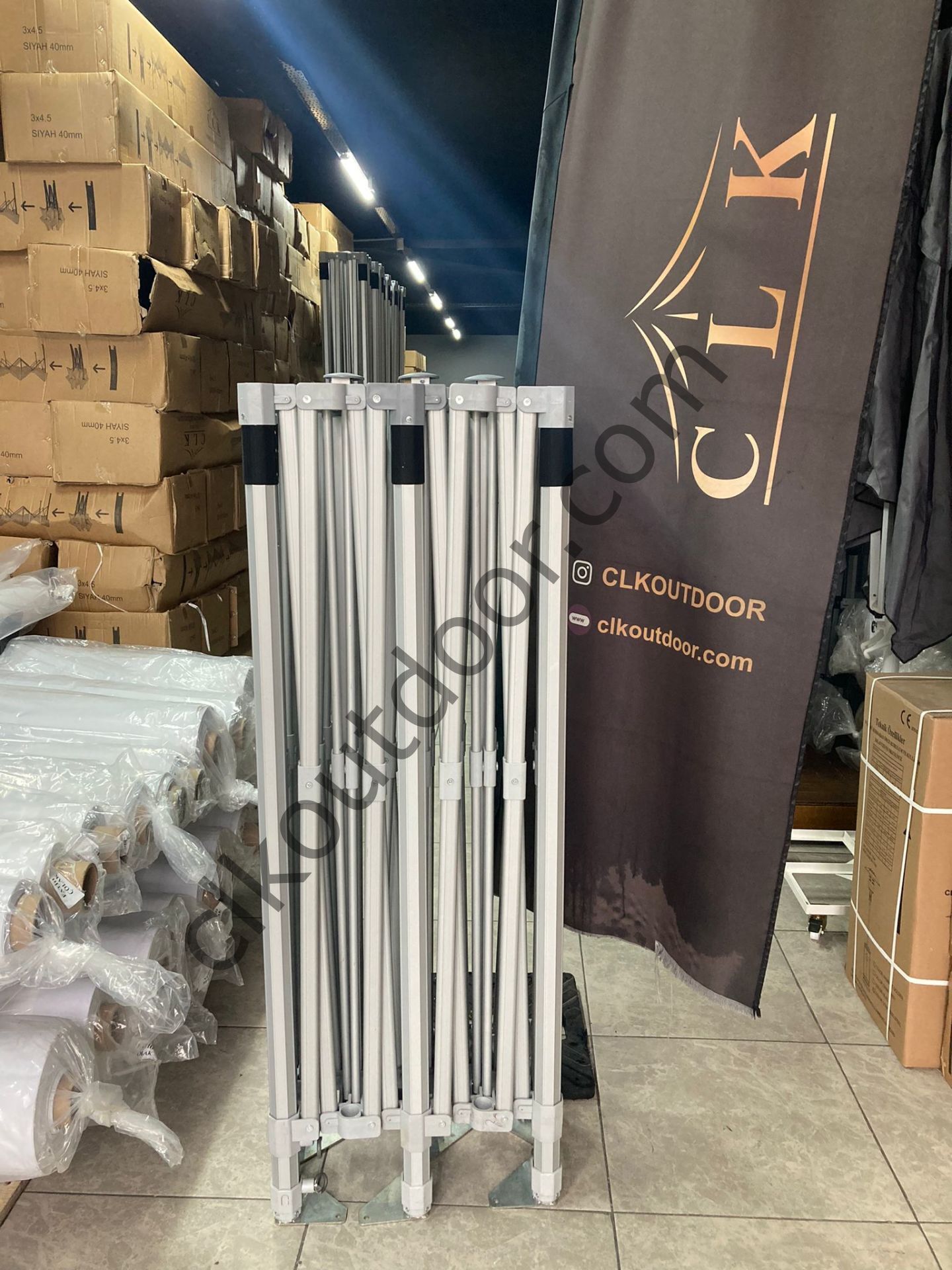 CLK 3x6 52mm Kalın Alüminyum Katlanabilir Tente Portatif Gazebo Çadır