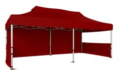 CLK 5x10 52mm Kalın Alüminyum Katlanabilir Tente Gazebo Çadır 1 Tam Duvar 2 Yarım Duvar