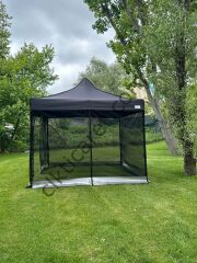 CLK 3x3 Gazebo 30 mm Porfil Bungalow Dekoratif Garden Model Sineklikli Perde Katlanır Portatif Bahçe Çadır Tente Çardak