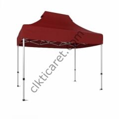 CLK 2x3 40mm Alüminyum Katlanabilir Portatif Tente Gazebo Çadır Bordo