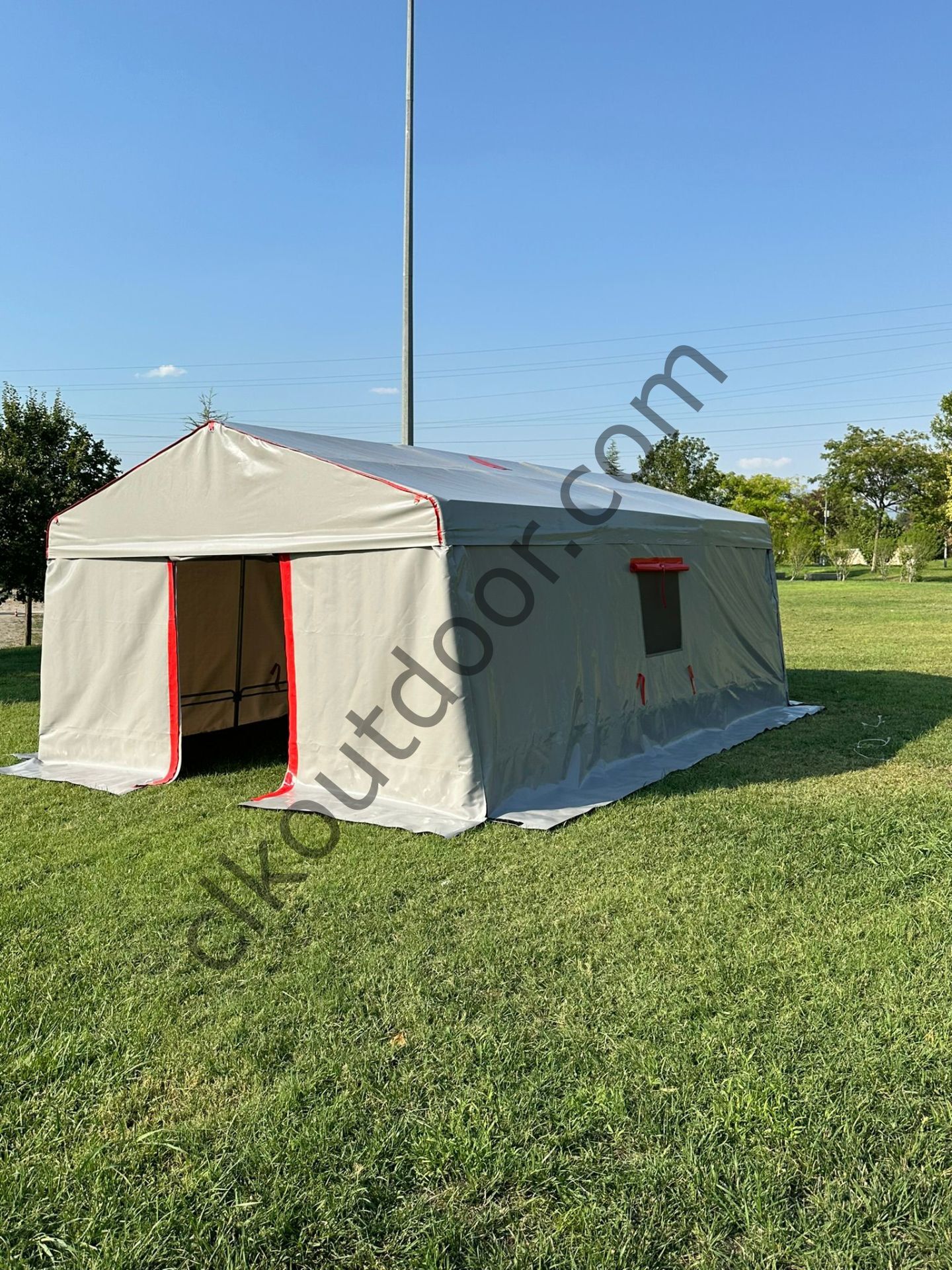 CLK 4x8 Metre Depo Şantiye Yemekhane Çadırı Galvaniz Borulu Kamelya