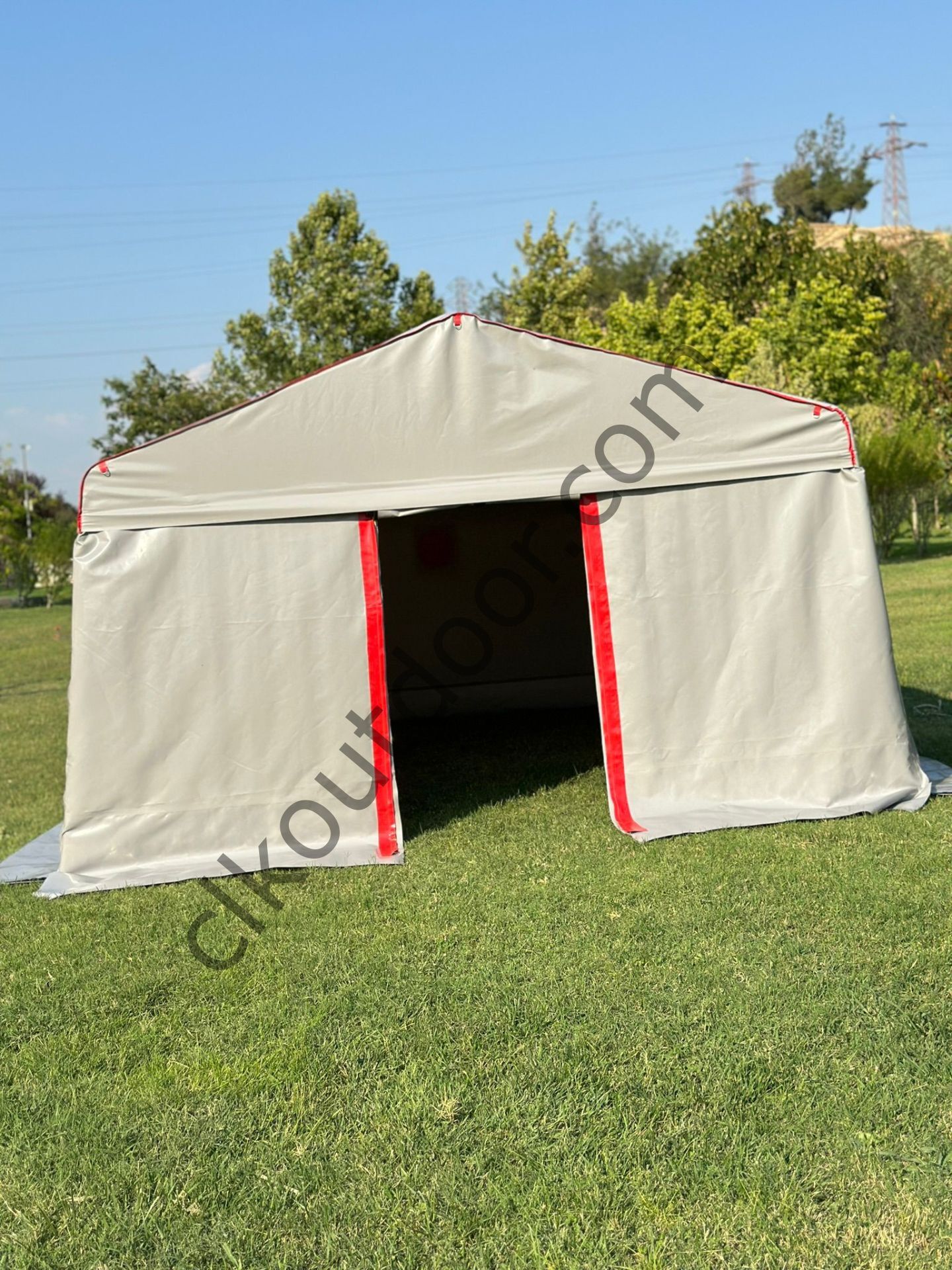 CLK 4x8 Metre Depo Şantiye Yemekhane Çadırı Galvaniz Borulu Kamelya